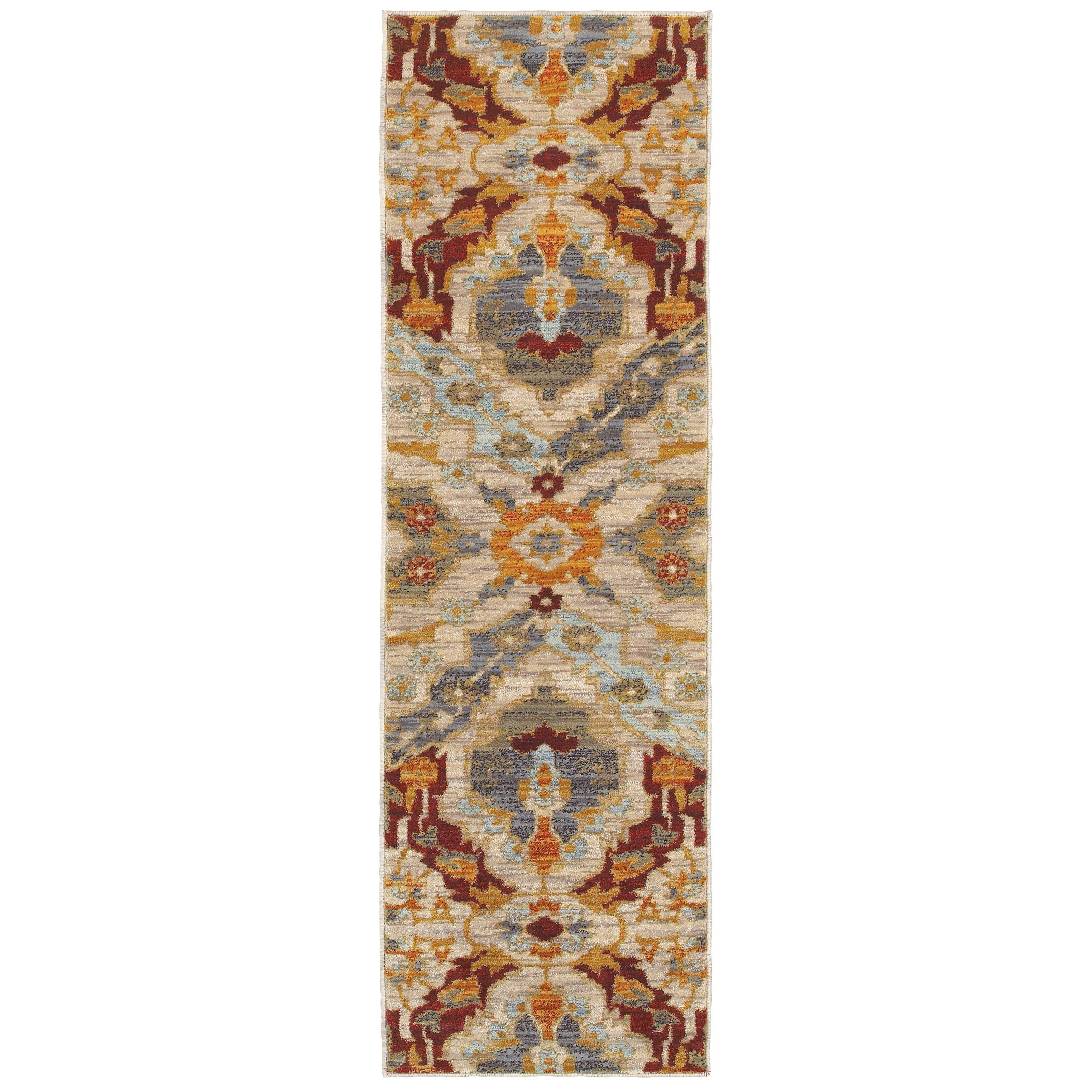 Overscale Traditional Beige Orange Rug 710 X 1010 710 X 1010
