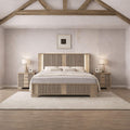 Sierra White Oak Solid Wood 3 Piece King Bedroom Storage Set