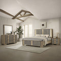 Sierra White Oak Solid Wood 4 Piece King Bedroom Storage Set