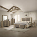 Sierra White Oak Solid Wood 6 Piece Bedroom Set Storage