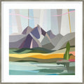 Sierras Other Side By Melba Browne Wood Framed Wall Art Print Lucie Silver White