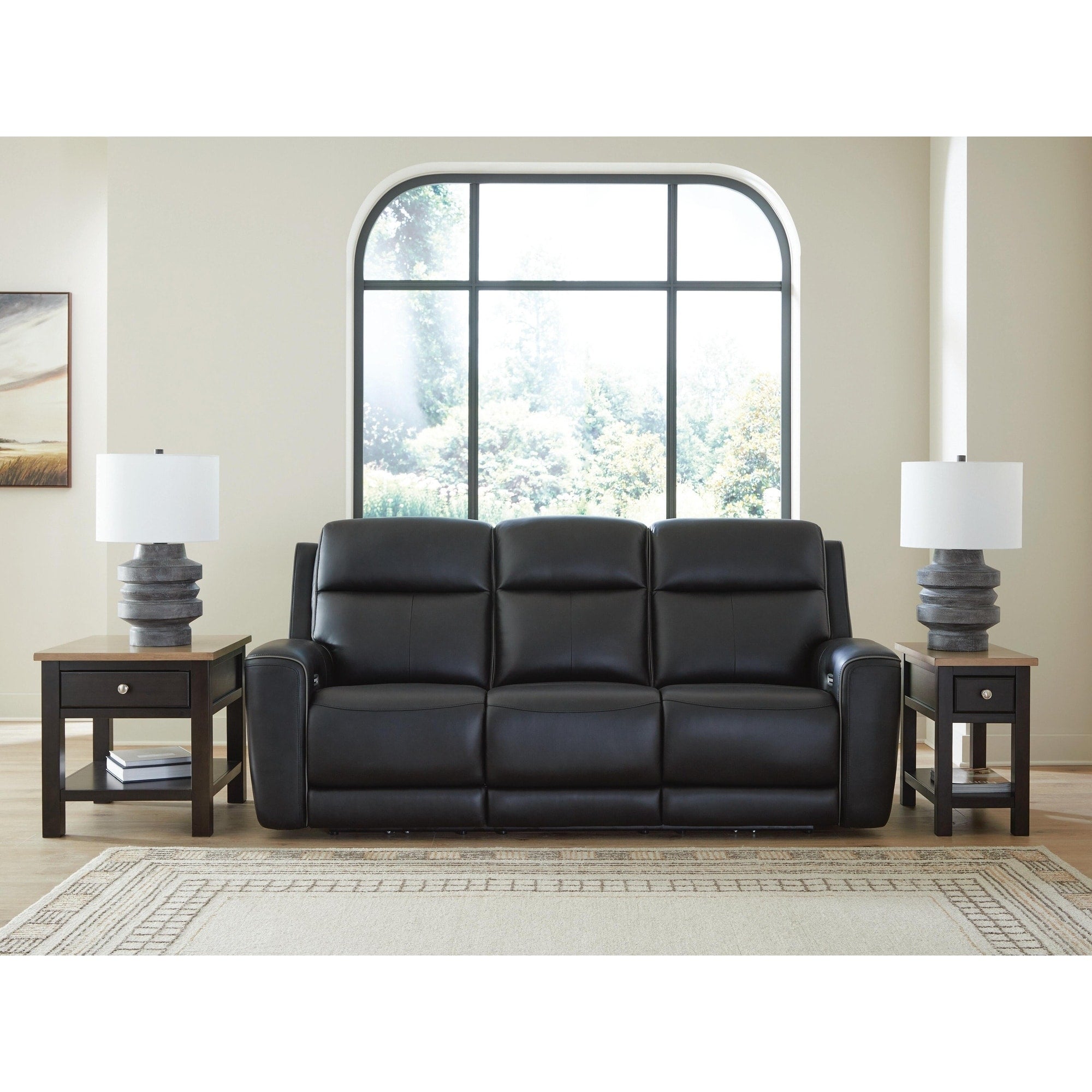 Signature Design By Ashley 5Z Dreamlight Black Power Reclining Sofa 88.5 W X 40 D X 42.5 H