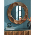 Signature Design By Ashley Aajon Brown Accent Mirror 36 W X 3 D X 36 H