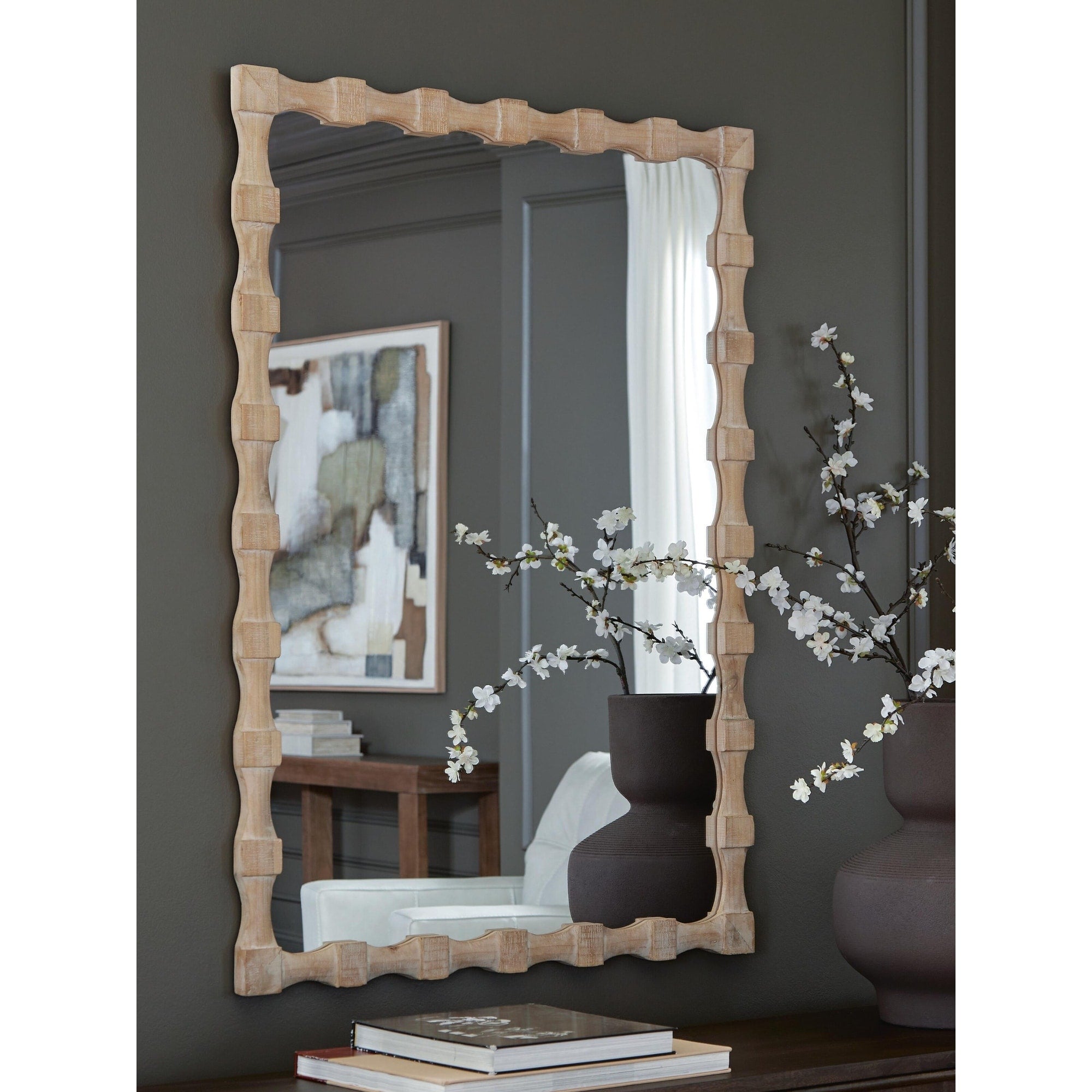 Signature Design By Ashley Acelmore Light Brown Accent Mirror 36 W X 1 D X 48 H