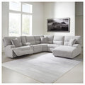 Signature Design By Ashley Acklen Place Light Gray 6 Piece Power Reclining Sectional With Chaise