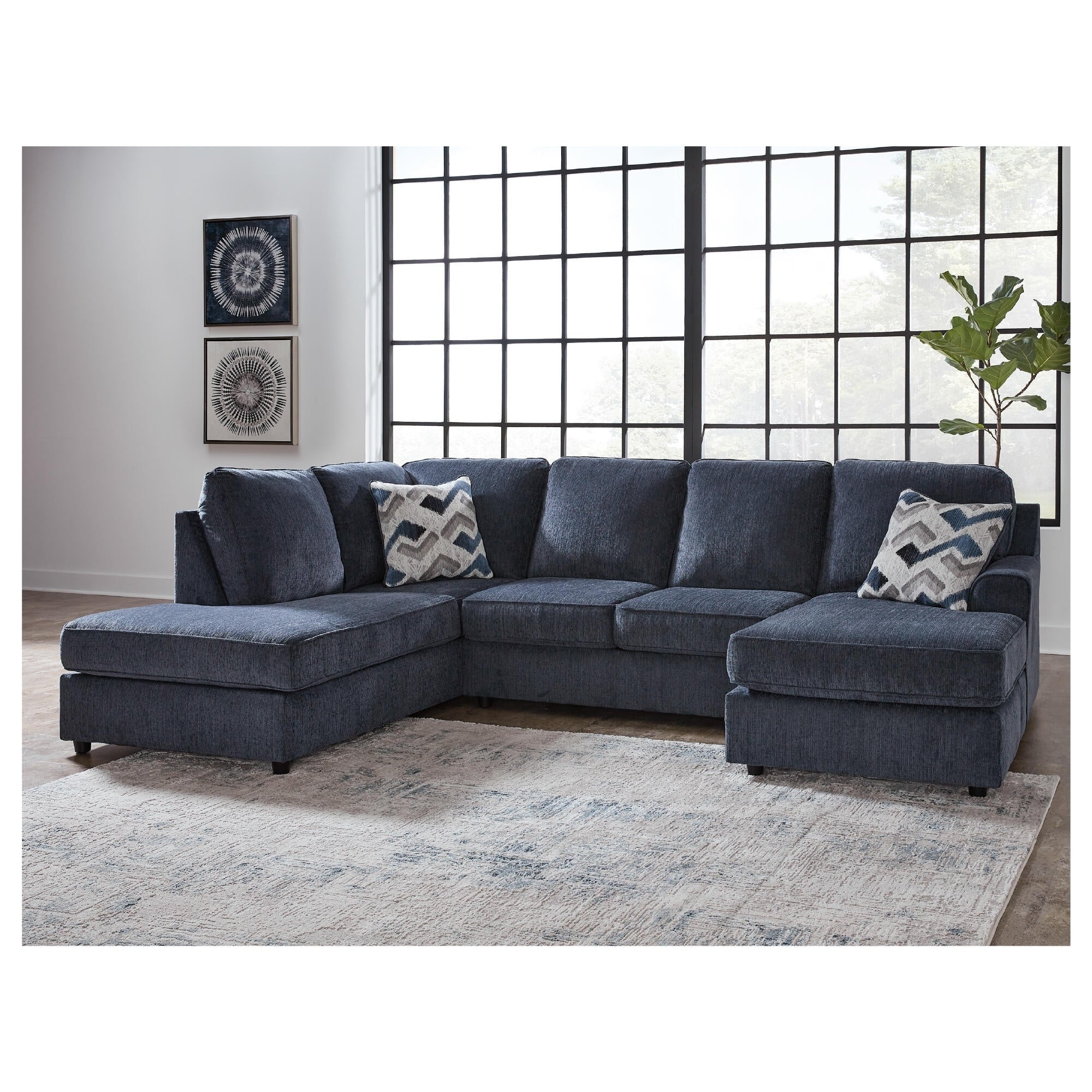 Signature Design By Ashley Albar Place 2 Piece Sectional 124 W X 86 D X 39 H