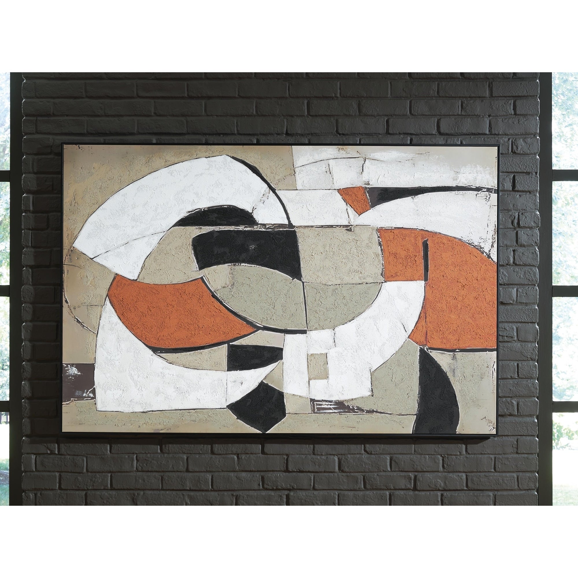 Signature Design By Ashley Anchorstone Brown White Gray Wall Art
