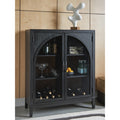 Signature Design By Ashley Armenleigh Black Brown Accent Cabinet 40 W X 16.13 D X 48.13 H