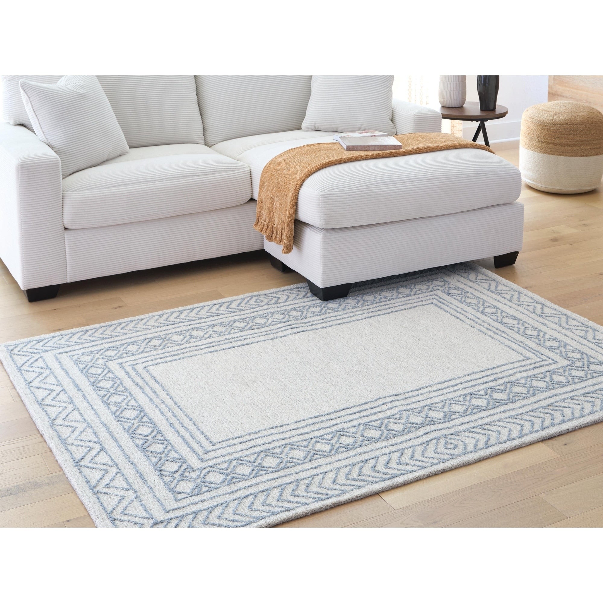 Signature Design By Ashley Azelhurst Blue Gray 5 X 7 Area Rug 60 W X 83 D X 0.5 H