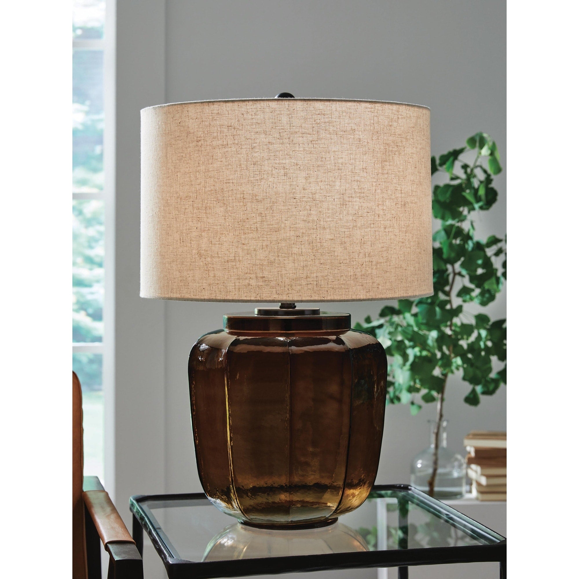 Signature Design By Ashley Bainmore Brown Table Lamp 19 W X 19 D X 28 H