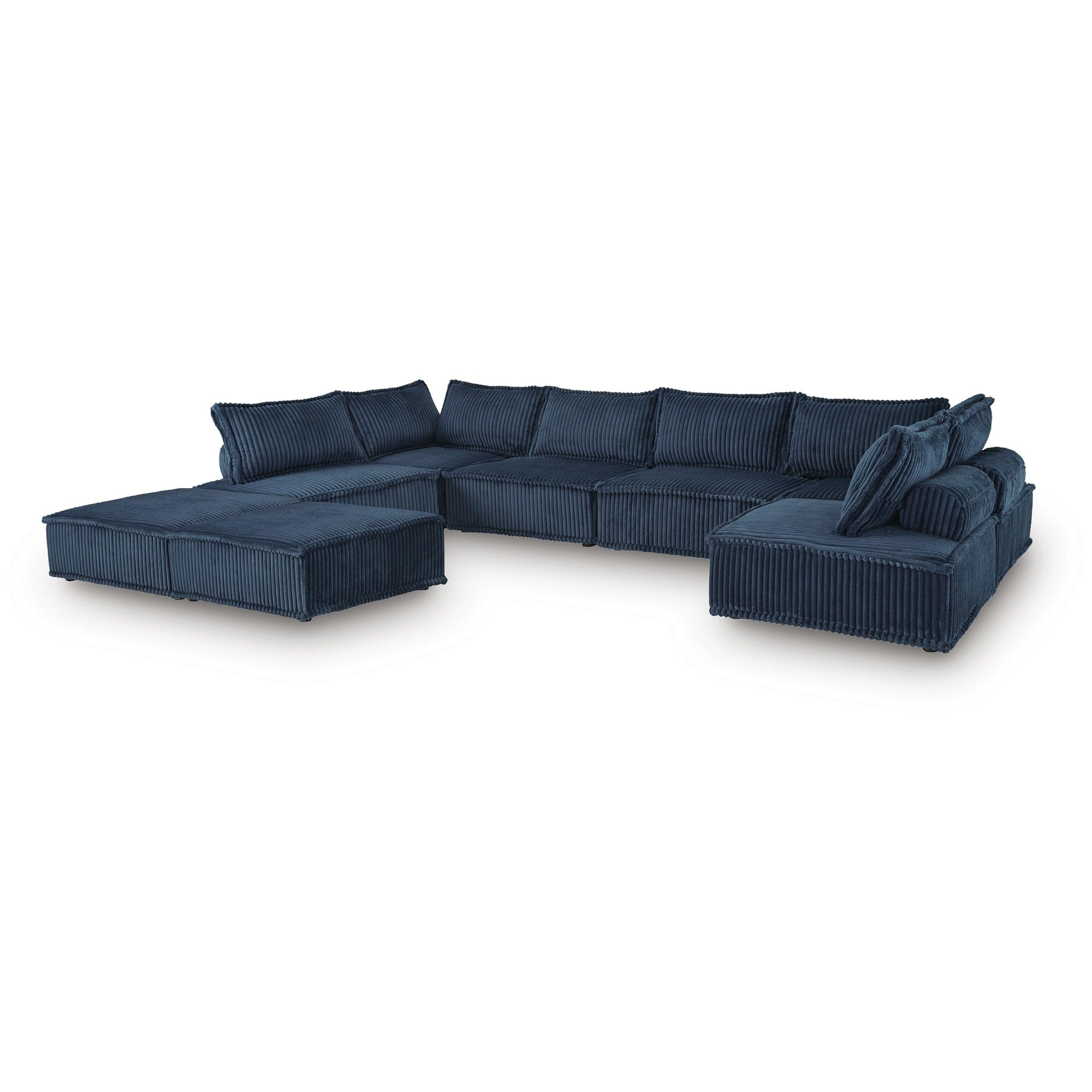 Signature Design By Ashley Bales Dark Blue 8 Piece Modular Seating 156 W X 117 D X 28 H