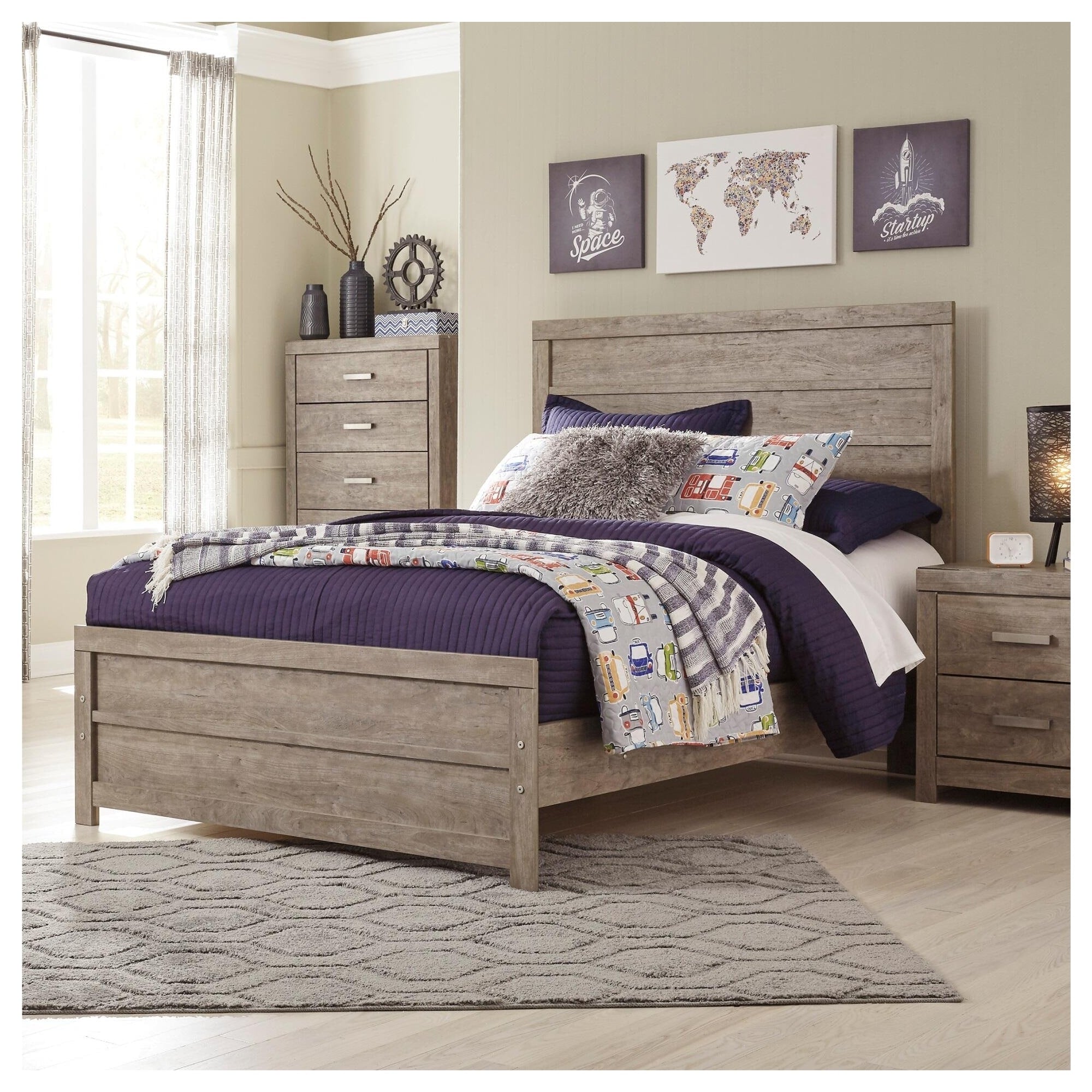Culverbach Panel Bed Grey