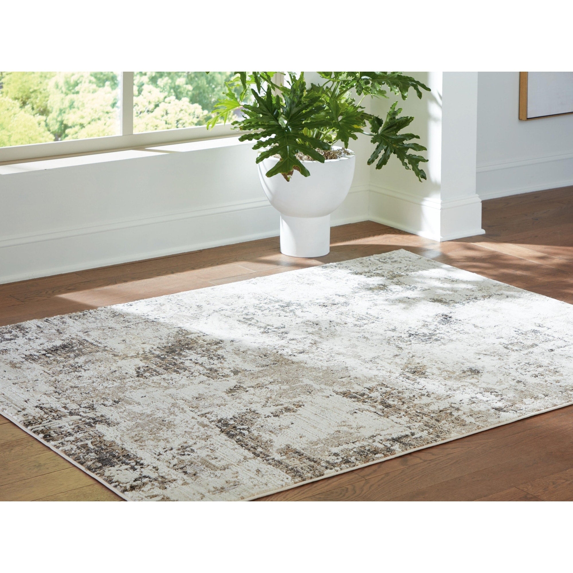 Signature Design By Ashley Barricland Gray Brown Cream Rug