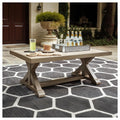 Havenside Home Sandestria Outdoor Rectangular Cocktail Table With Porcelain Top