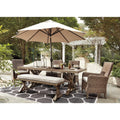 Havenside Home Sandestria Dining Table With Umbrella Option