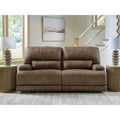 Signature Design By Ashley Bealeaf Brown Power Reclining Sofa 82 W X 42 D X 42 H