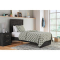 Signature Design By Ashley Belachime Black Twin Panel Bed