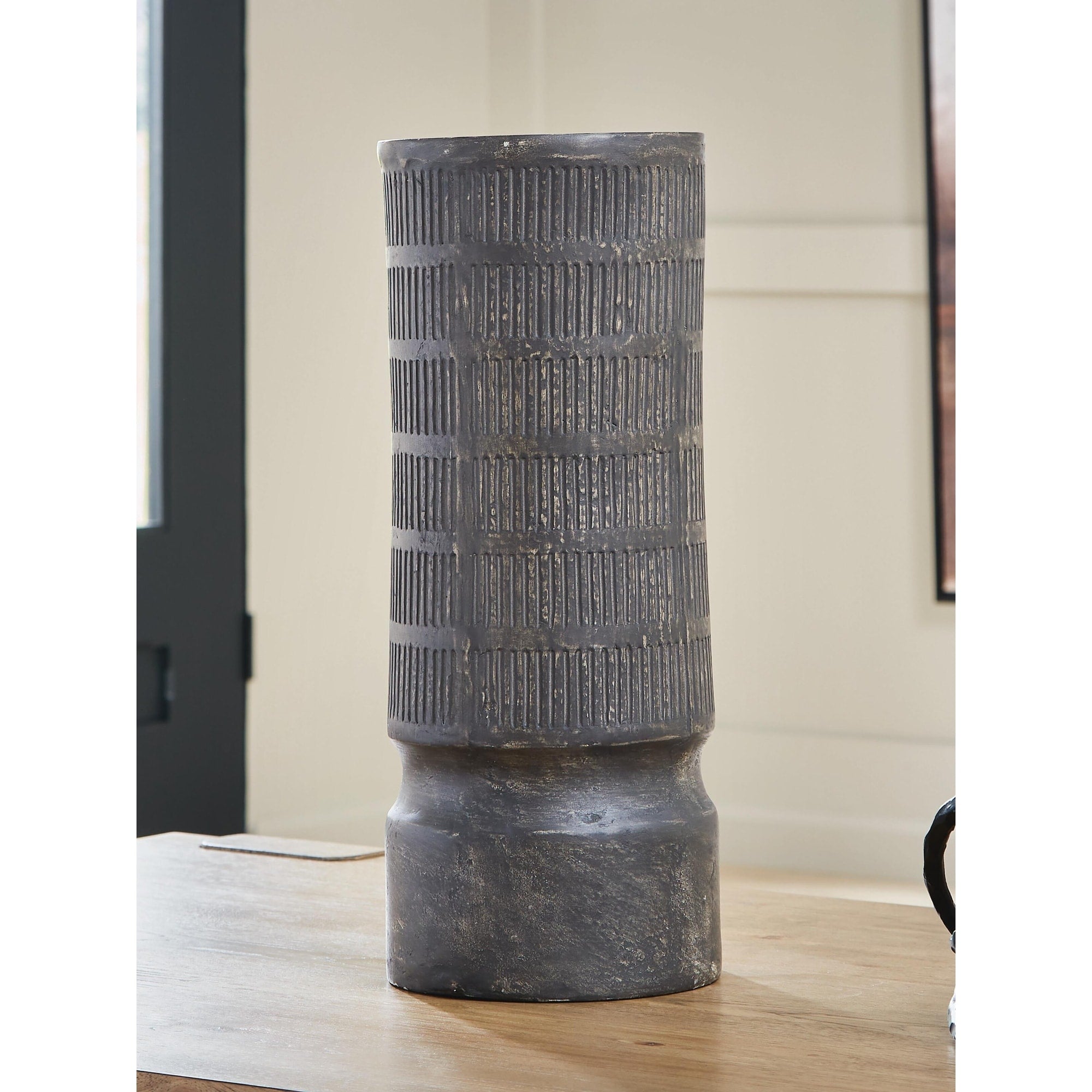 Signature Design By Ashley Beninworth Antique Black Vase
