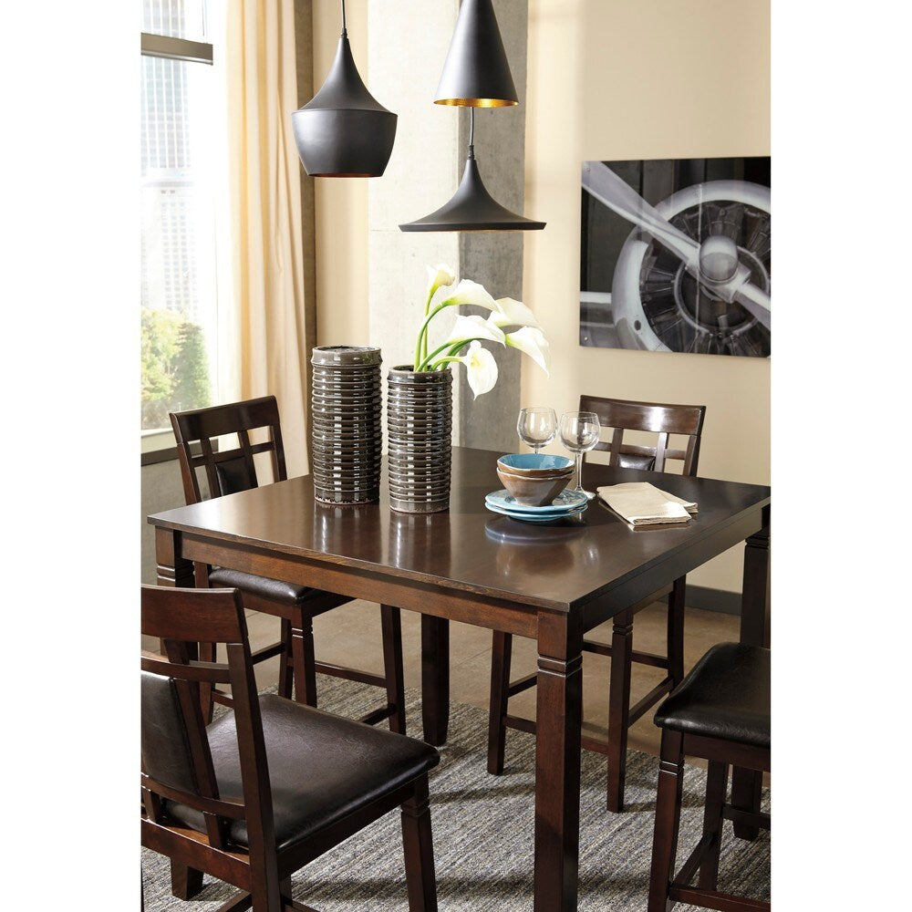 Signature Design By Ashley Bennox Brown 5 Piece Counter Table Set