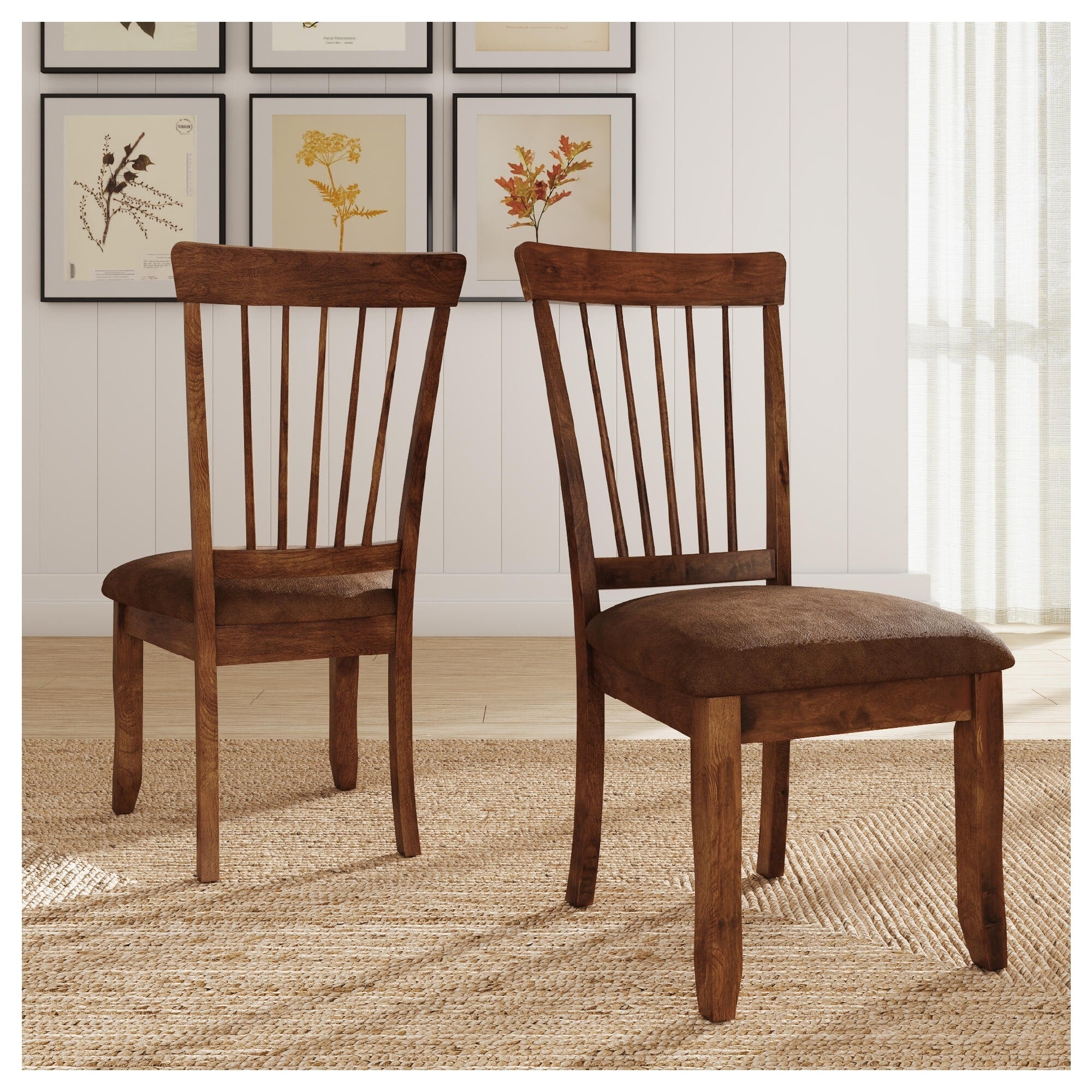 Berringer Dining Room Chair Set Of 2 Rustic Brown