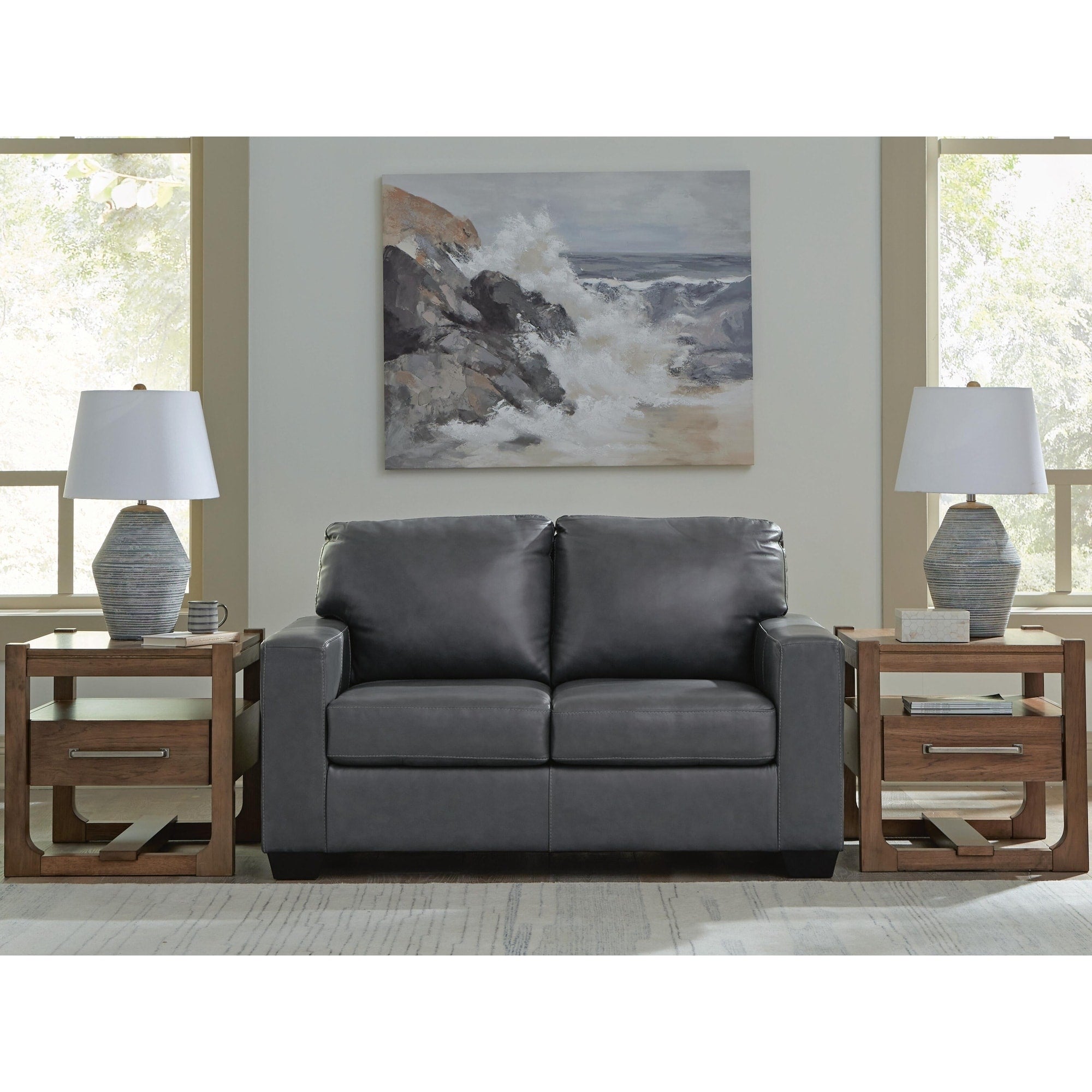 Signature Design By Ashley Bolsena Gray Loveseat 62 W X 38 D X 36 H
