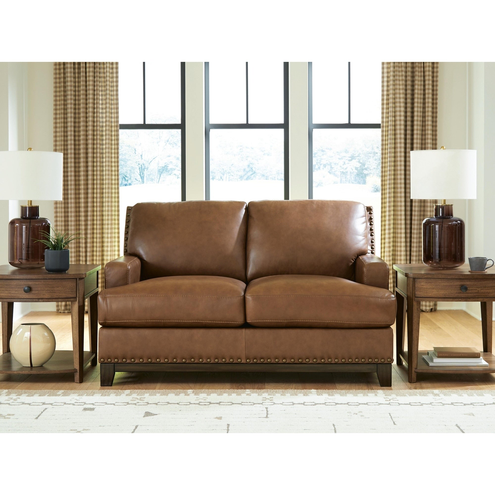 Signature Design By Ashley Brendola Brown Loveseat 63 W X 41 D X 40 H