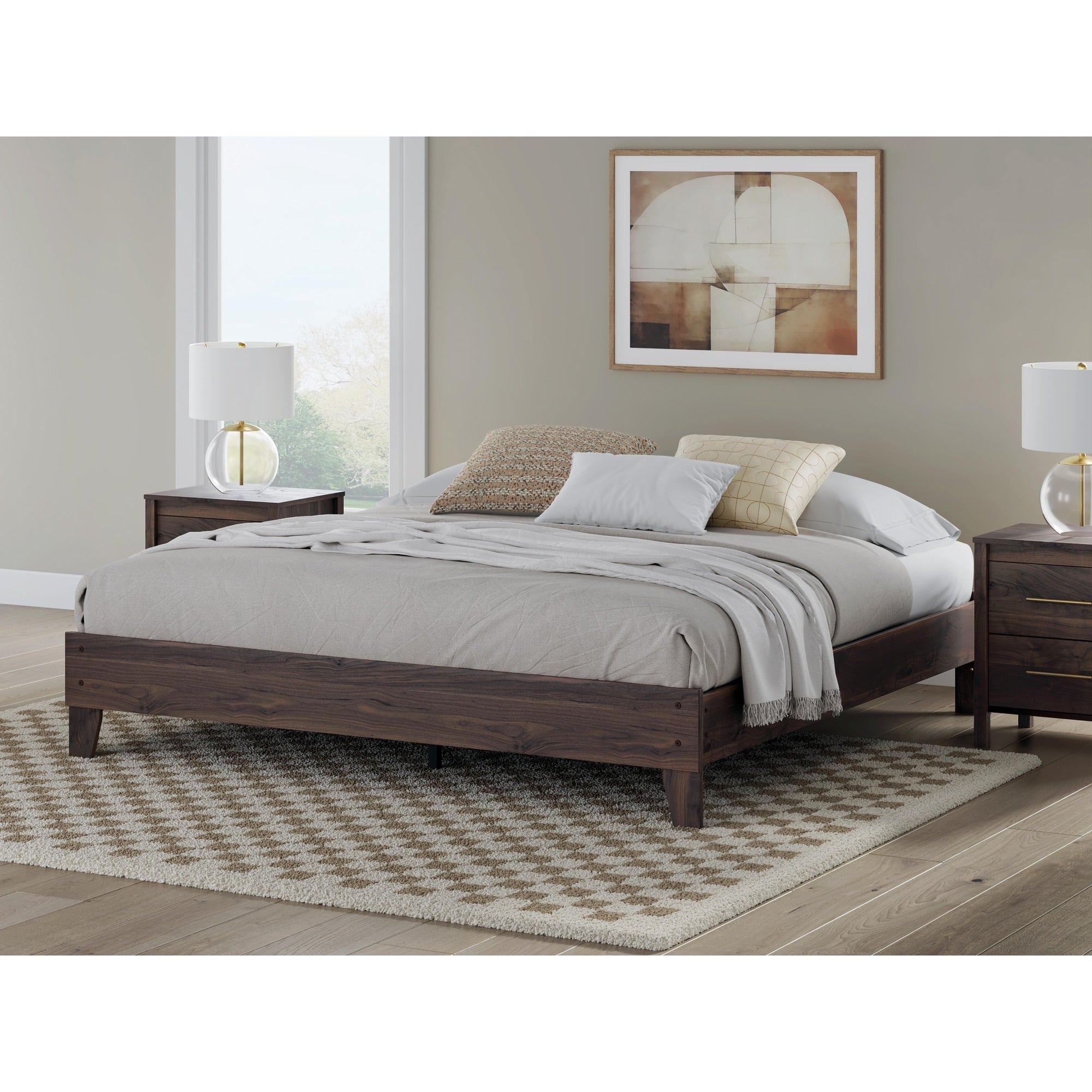 Signature Design By Ashley Calverson Brown King Platform Bed