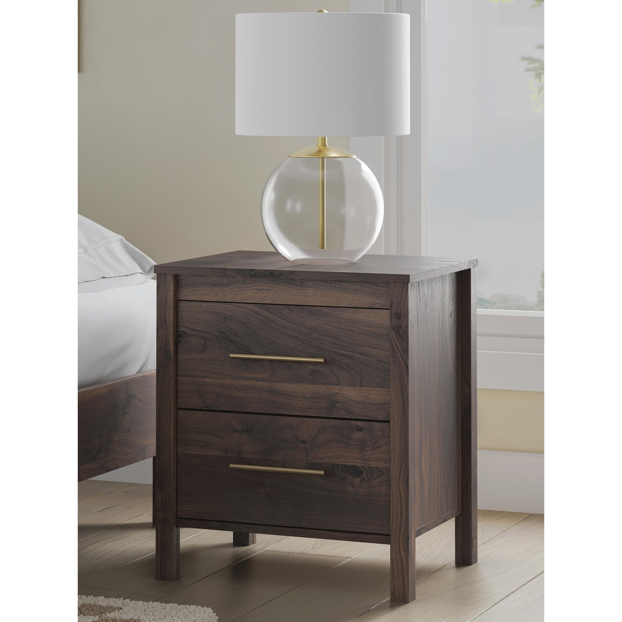 Signature Design By Ashley Calverson Brown Nightstand