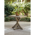 Signature Design By Ashley Carmel Bay Beige Outdoor End Table 23 W X 23 D X 23 H