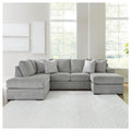 Signature Design By Ashley Casselbury Light Gray 2 Piece Sectional With Chaise 124 W X 86 D X 40 H