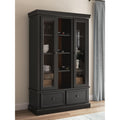 Signature Design By Ashley Chadworth Black Brown Curio 46.38 W X 18.13 D X 74 H