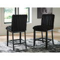 Signature Design By Ashley Chyndon Black Counter Height Barstool 20 W X 24 D X 40 H
