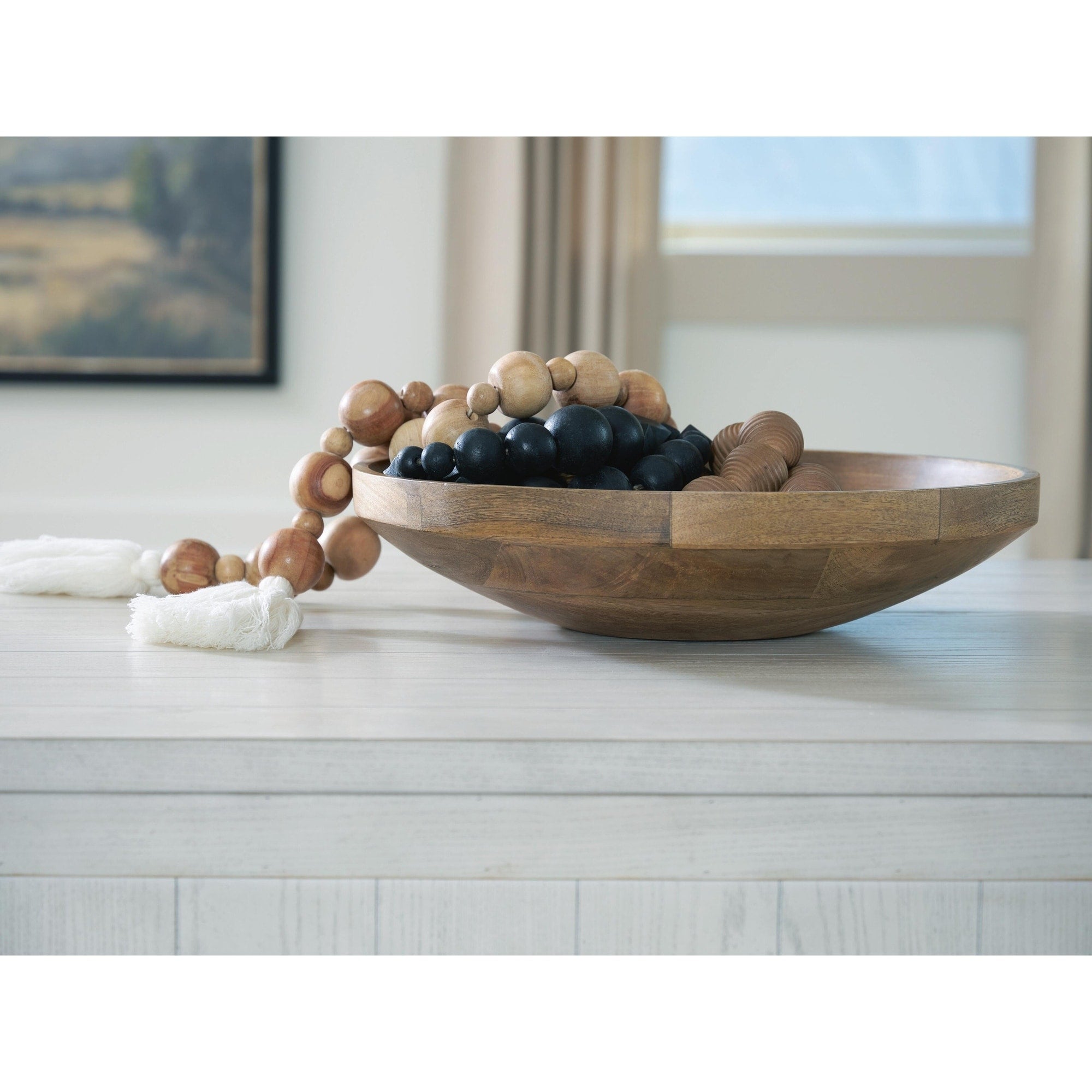 Signature Design By Ashley Clayburg Natural Brown Bowl 20 W X 20 D X 5 H