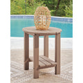 Signature Design By Ashley Cliffs Beach Brown Outdoor End Table 23 W X 19 D X 22 H