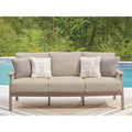 Signature Design By Ashley Cliffs Beach Gray Brown Outdoor Sofa With Cushion