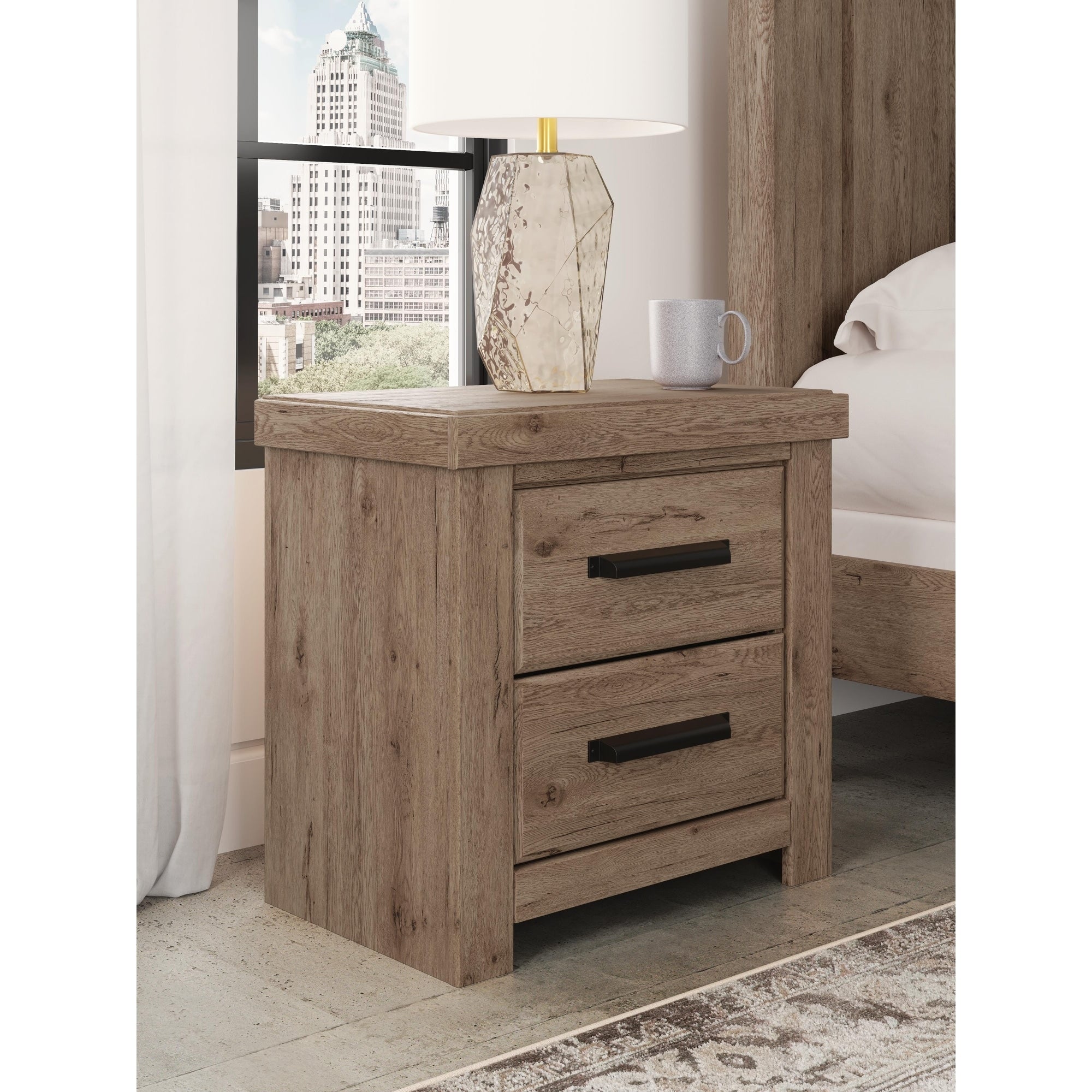 Signature Design By Ashley Contoura Light Brown Nightstand