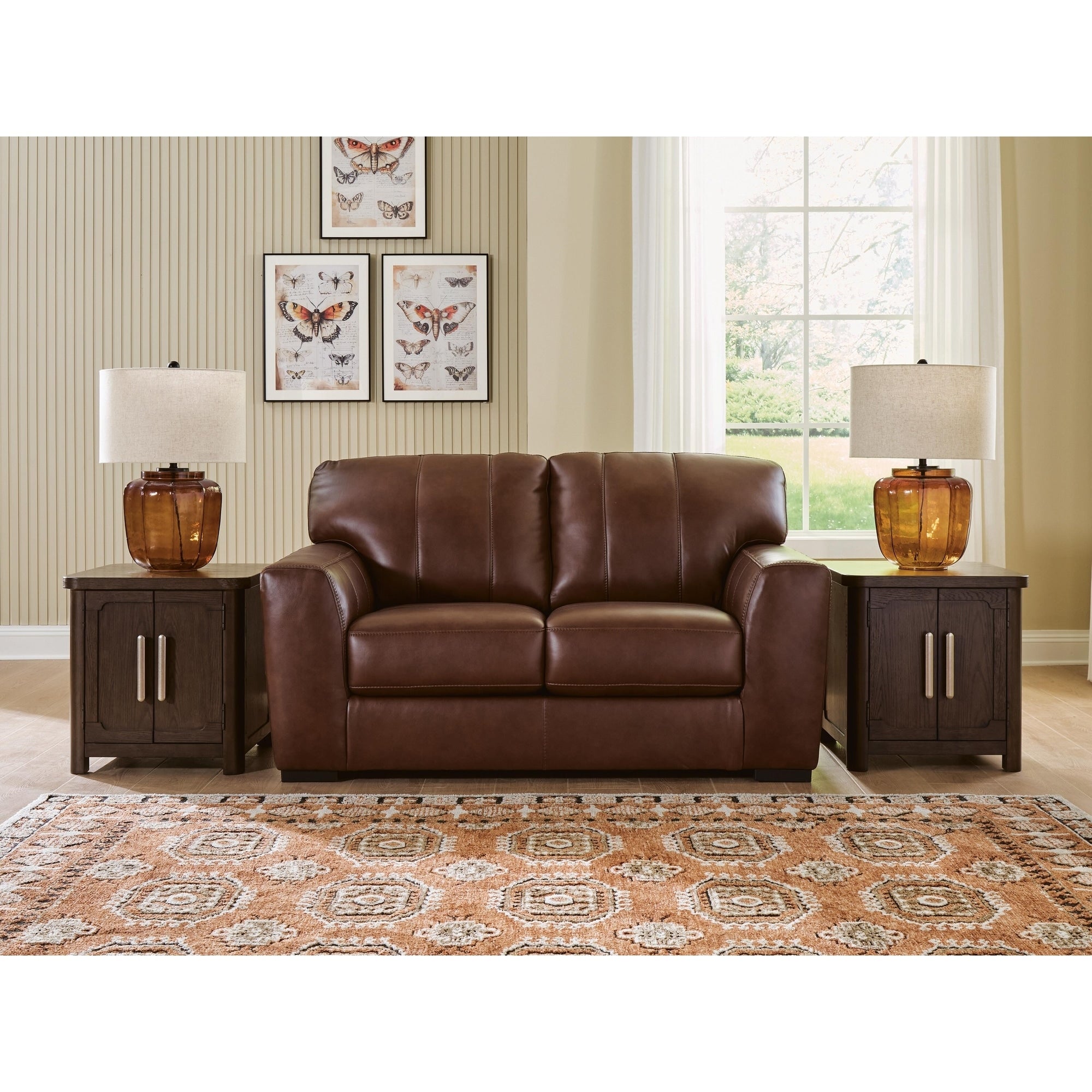 Signature Design By Ashley Creazzo Brown Loveseat 70 W X 44 D X 40 H