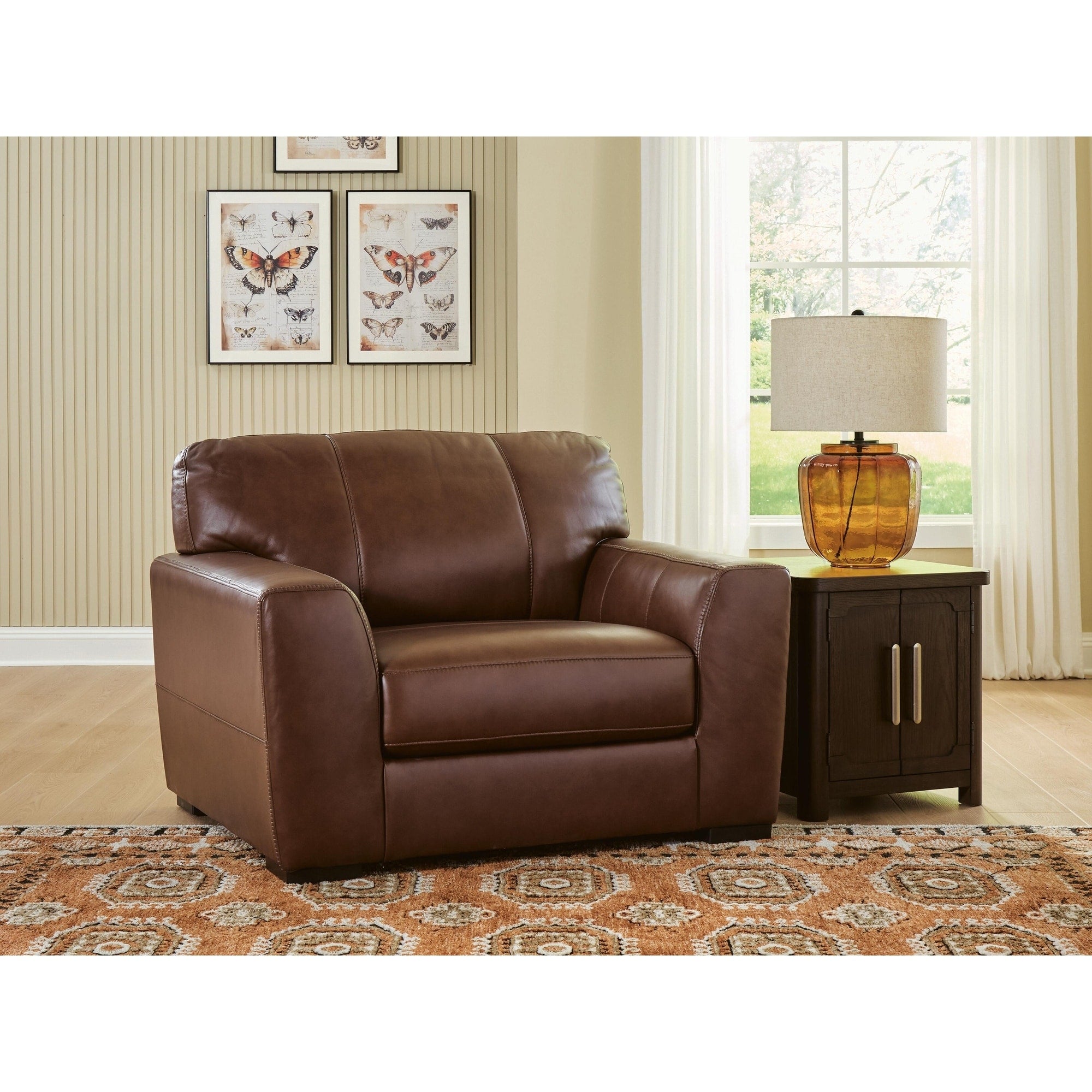 Signature Design By Ashley Creazzo Brown Oversized Chair 54 W X 44 D X 40 H