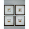 Signature Design By Ashley Dallbourne White Gold Wall Art Set Of 4