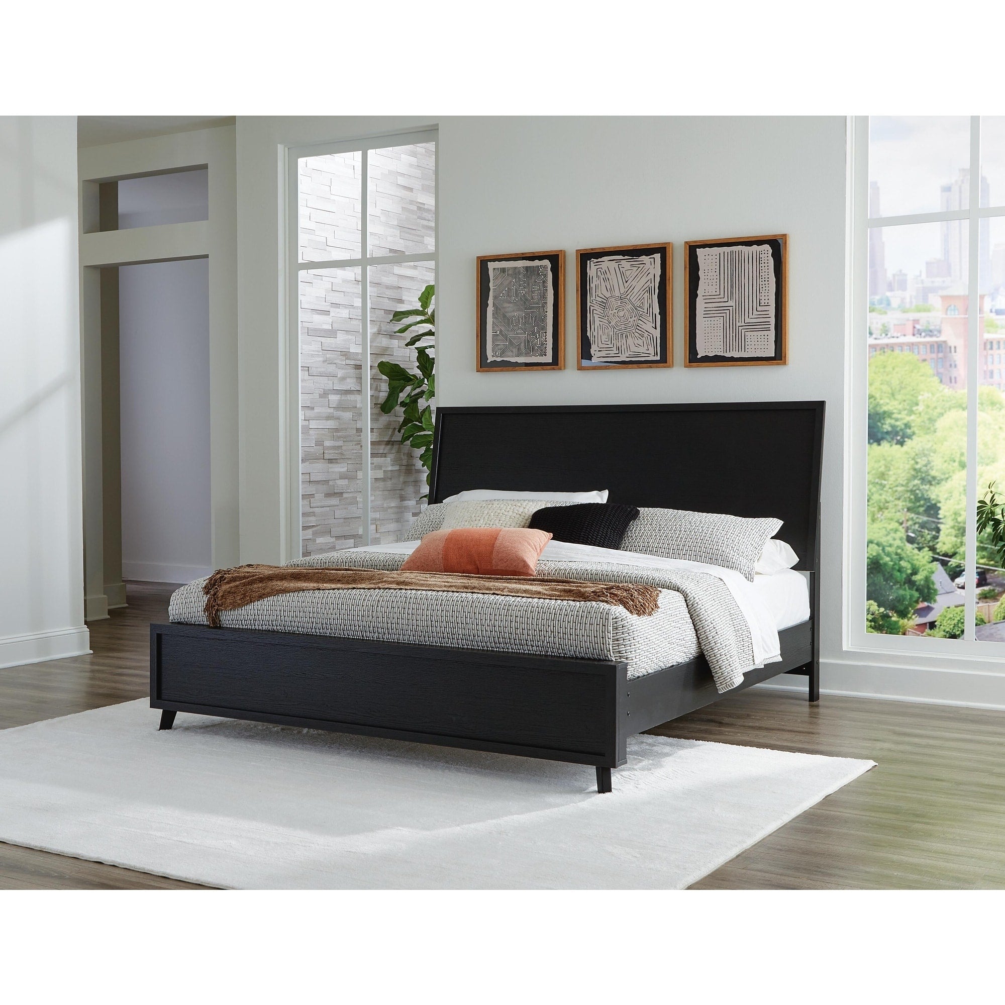 Signature Design By Ashley Danziar Black Platform Bed