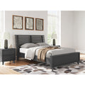 Signature Design By Ashley Danziar Black Slat Bed