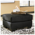 Signature Design By Ashley Darcy Contemporary Black Ottoman
