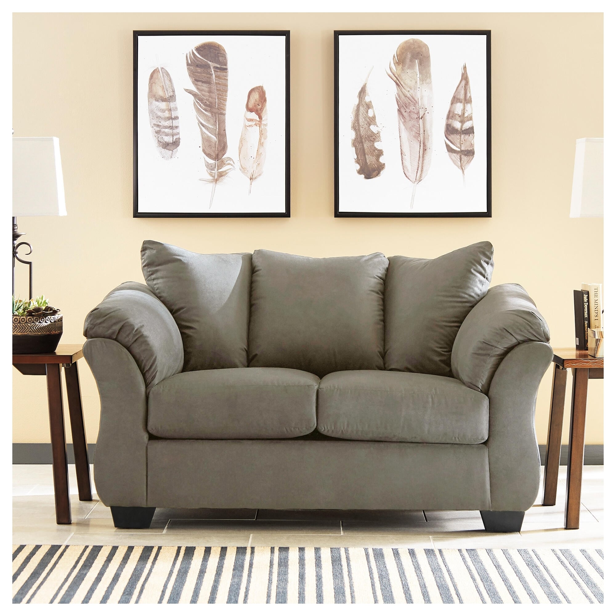 Signature Design By Ashley Darcy Cobblestone Grey Loveseat