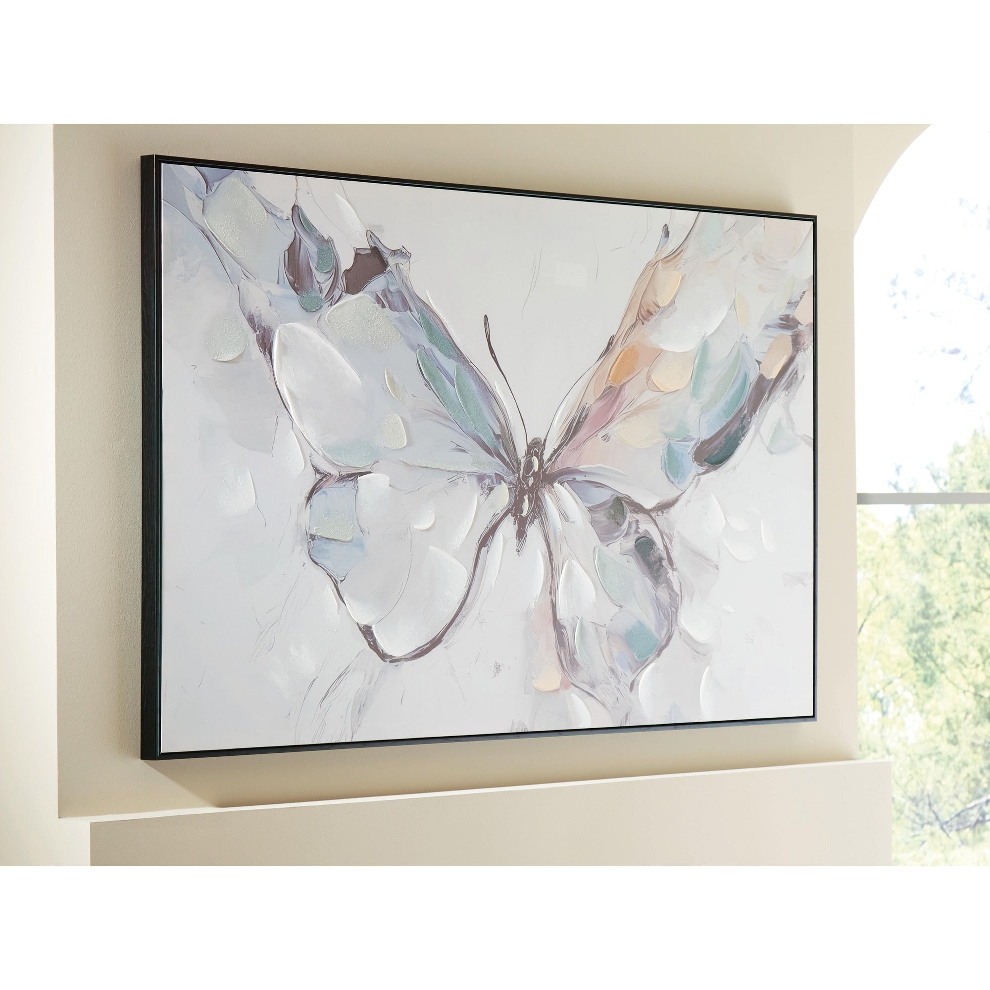Signature Design By Ashley Dashwick Gray Black Blue Wall Art