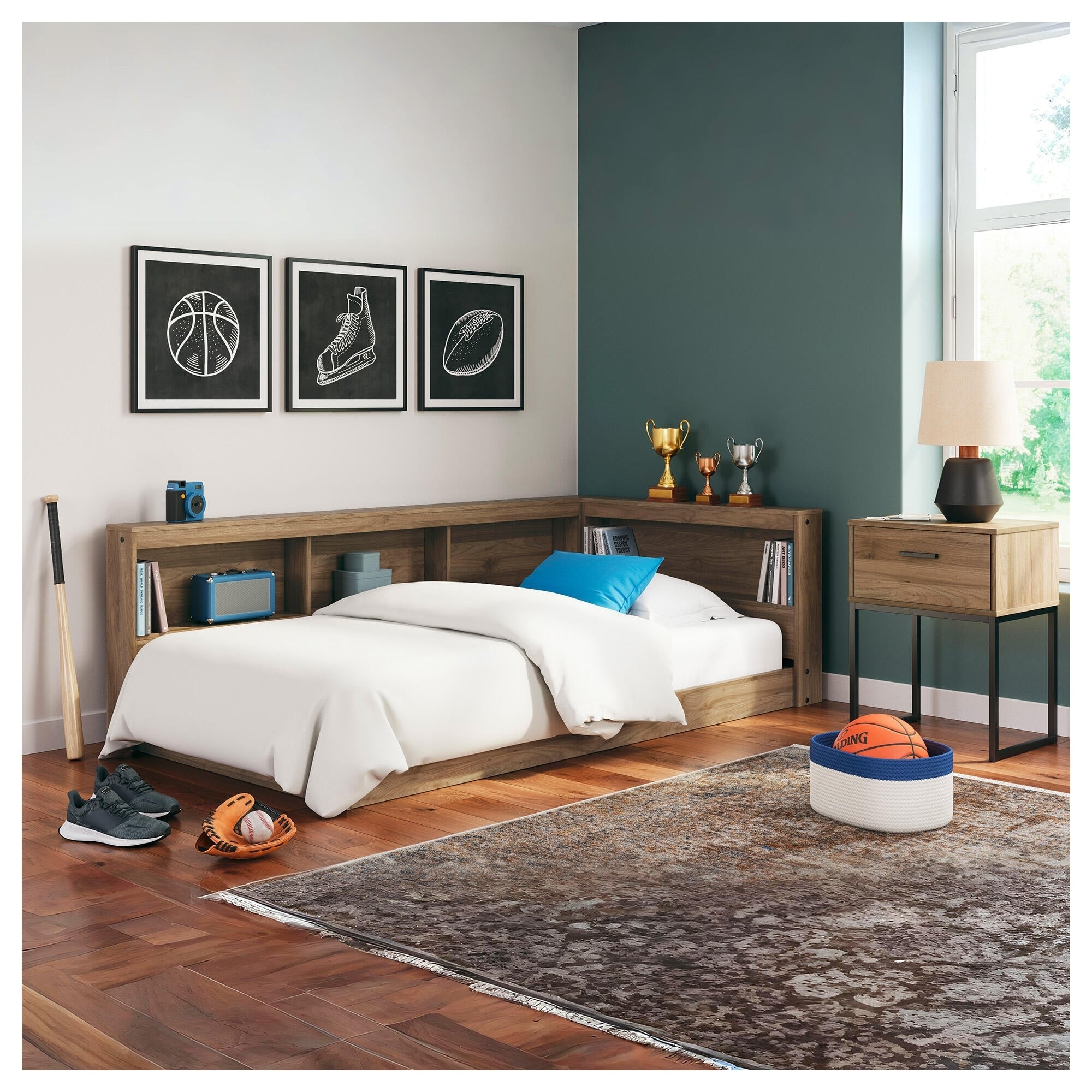 Signature Design By Ashley Deanlow Brown Bookcase Storage Bed