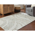 Signature Design By Ashley Deenbury Beige Green 5 X 7 Area Rug 61 W X 84 D X 0.5 H