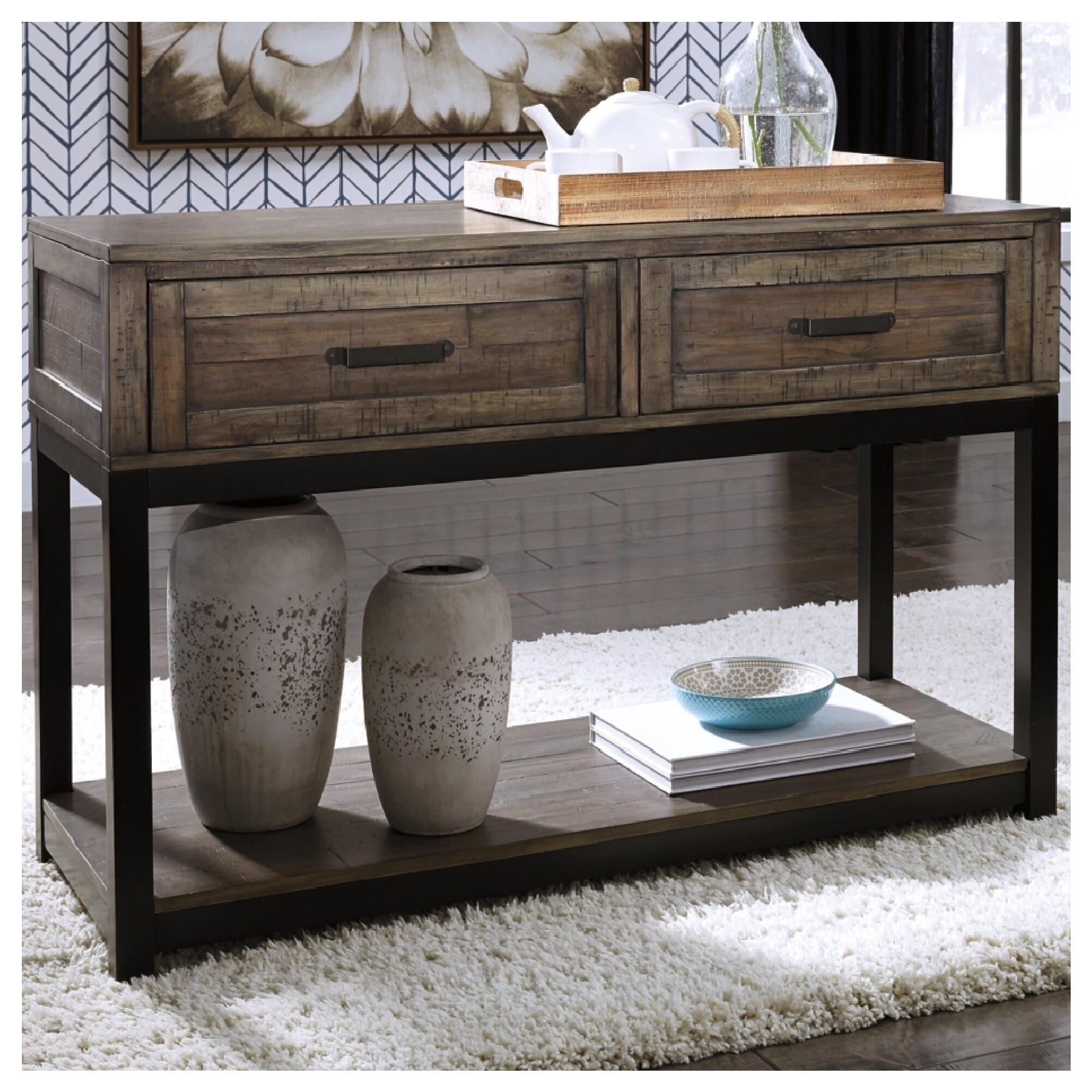 Carbon Loft Denisenko Casual Sofa Table Grayish Brown