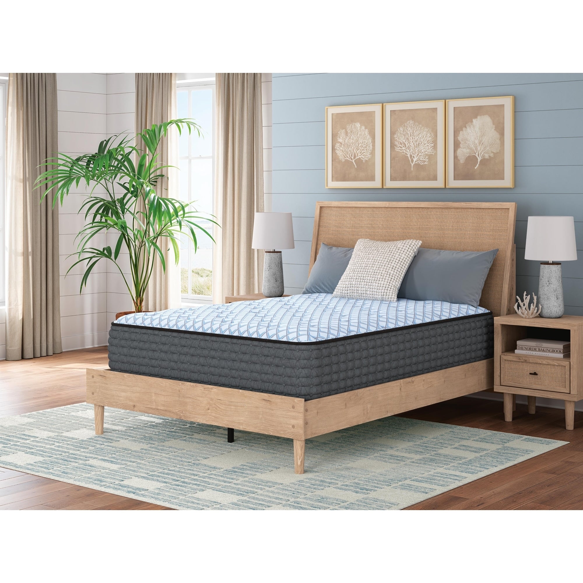 Signature Design By Ashley Destin Cove Plush Blue Mattress