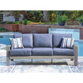 Signature Design By Ashley Dillon Beach Blue Gray Outdoor Sofa With Cushion