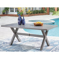 Signature Design By Ashley Dillon Beach Gray Outdoor Dining Table 71 W X 39 D X 29 H